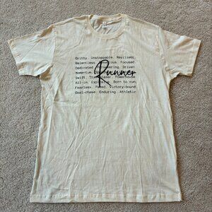 TeeLand "Running" Workout Casual Short-Sleeve Top T-Shirt